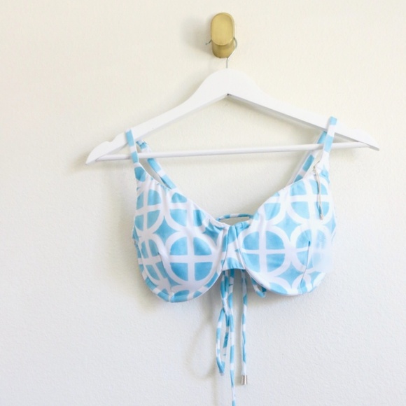 NEW! Kenny Flowers The Maldives Underwire Bikini Top Blue SZ DD cup - Picture 12 of 16